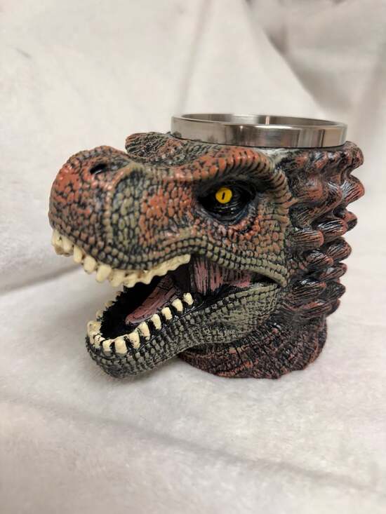 Generic Other - Jurassic 3D T-Rex Dinosaur Head Skull Coffee Mug Stainless Steel Liner